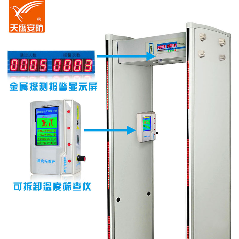 TCS-8002双屏测温测金属安检门